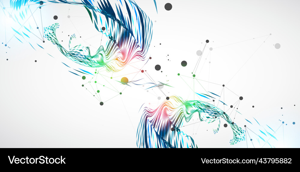 Abstract particle vortex with plexus effect Abstract particle vortex with plexus effect Vector Image