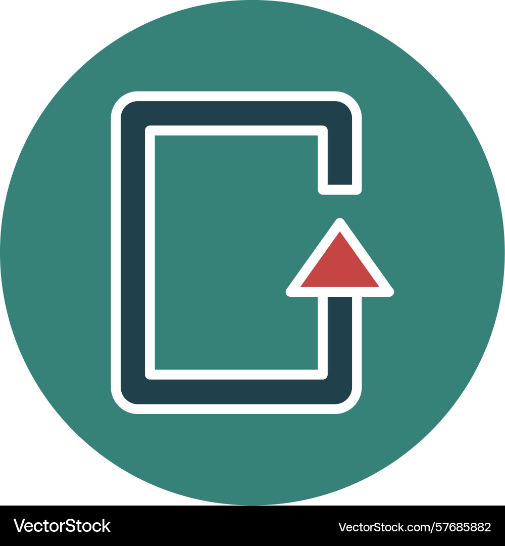 Arrow loop up glyph multi color icon Vector Image