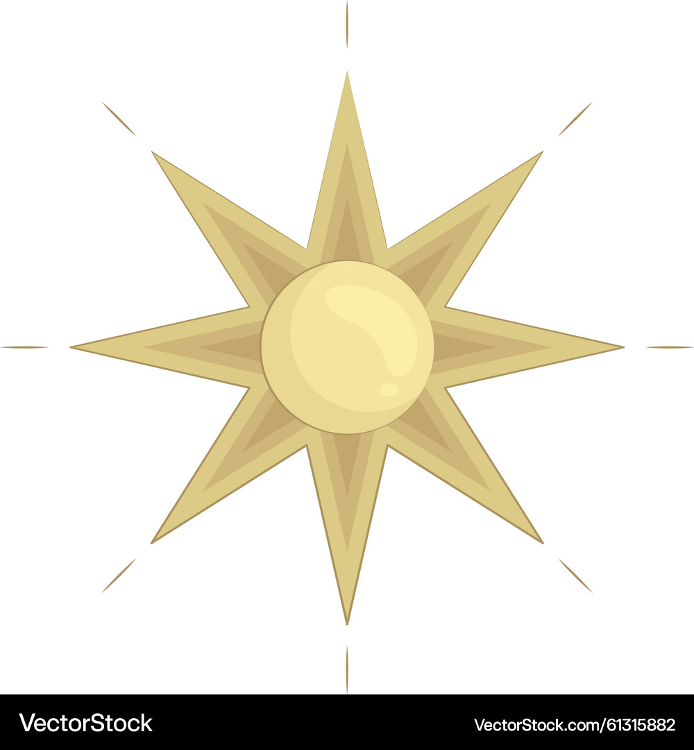 Golden Sun Icon (61315882) – Royalty-Free Vector | VectorStock