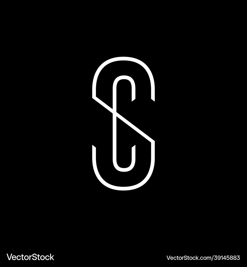 CS/SC Monogram Logo Template vector image