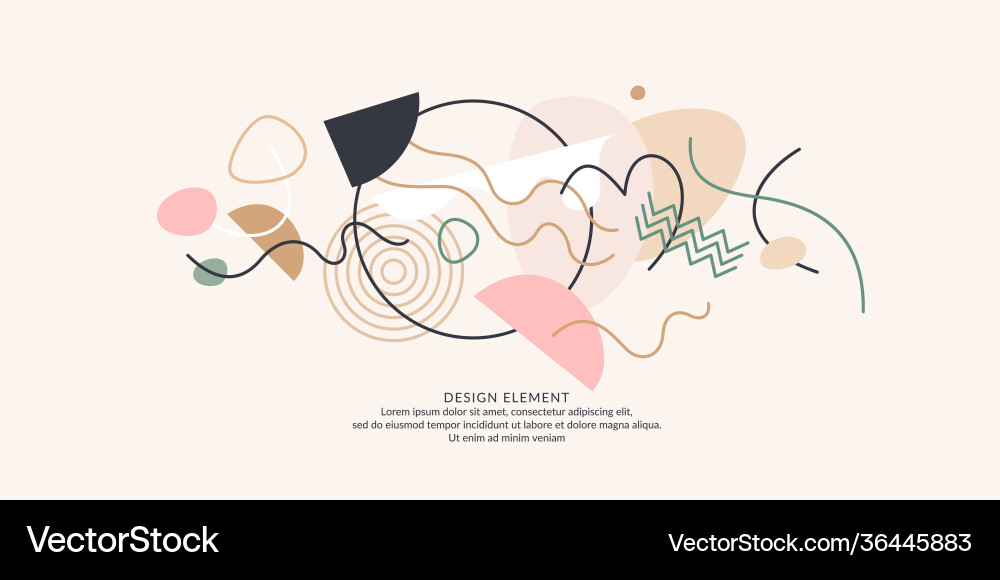 Elegant composition with dynamic and geometric Vector Image