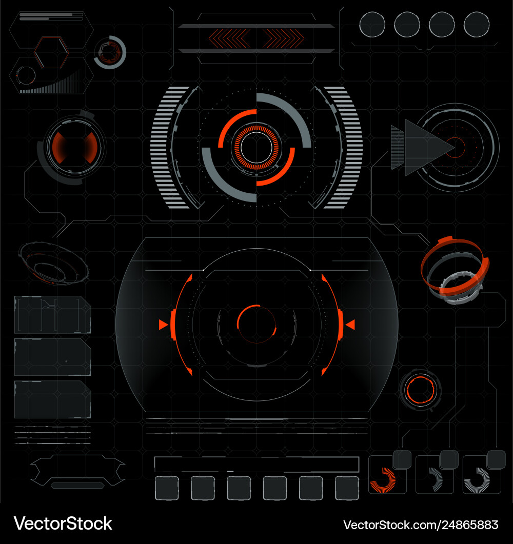 Futuristic HUD Display - Sci-Fi Interface Vector Image