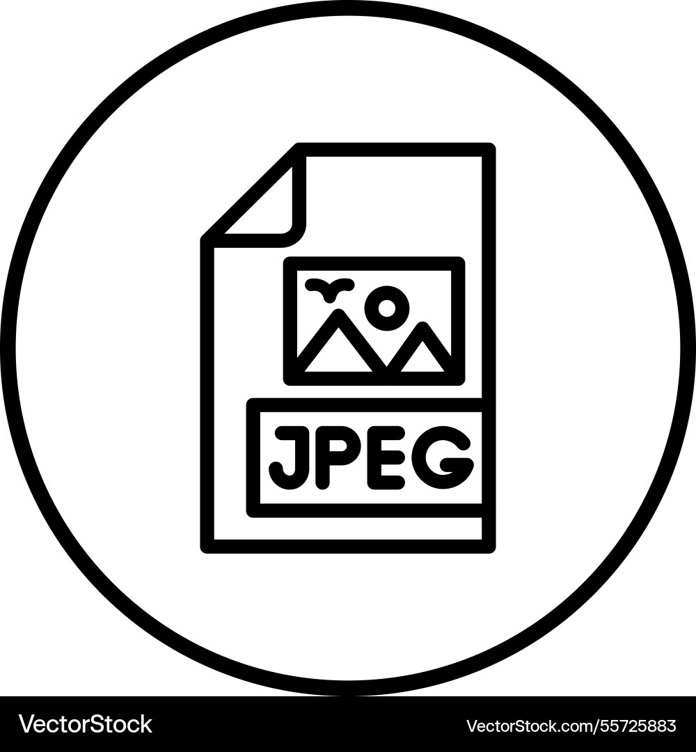 Jpeg file icon design Vector Image