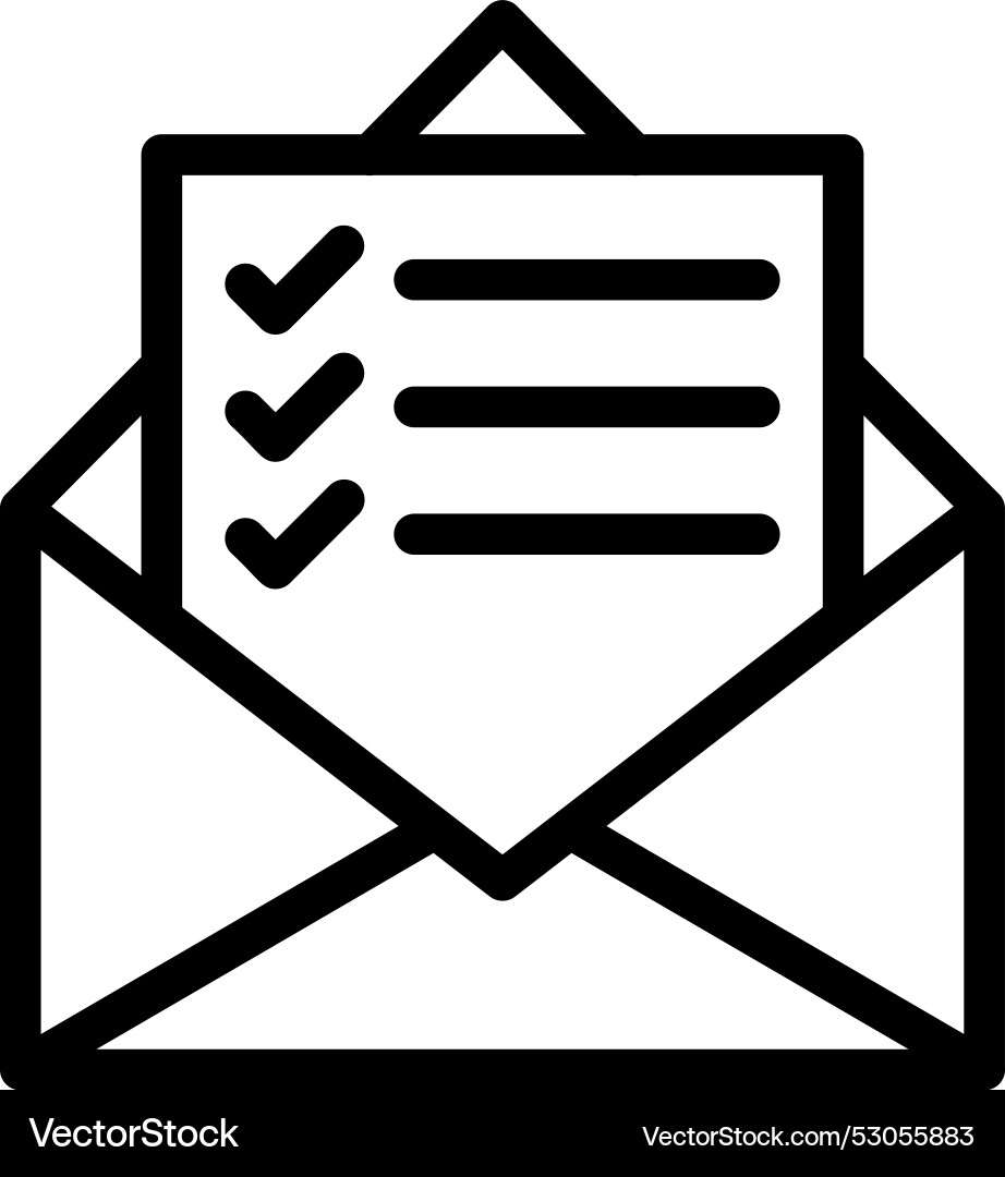 Mail list icon design vector image