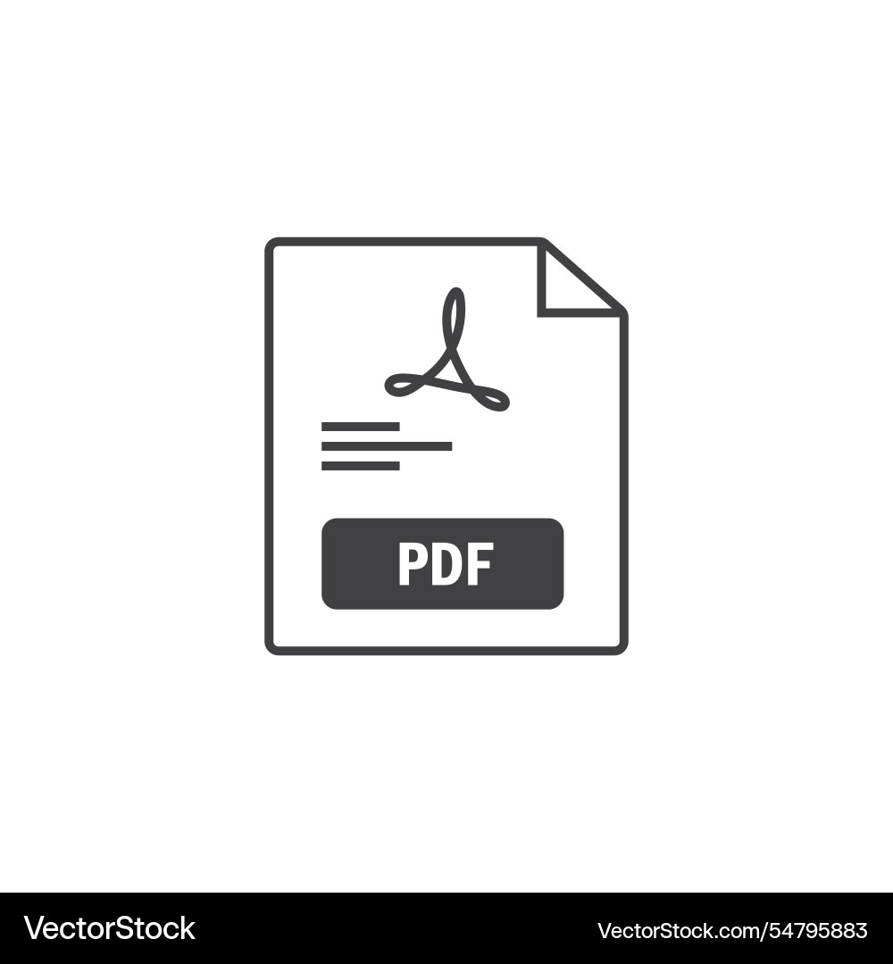 Pdf file format icon element design vector image