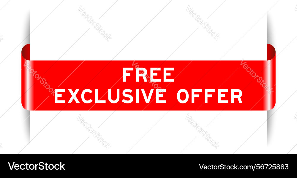 Red color inserted label banner with word free Red color inserted label banner with word free Vector Image