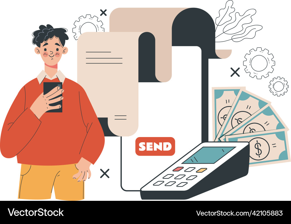 Safe transactions concept Safe transactions concept vector image