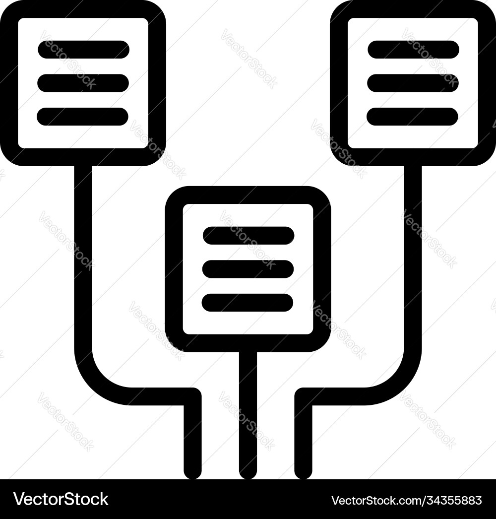 Scenario scheme icon outline style Scenario scheme icon outline style Vector Image