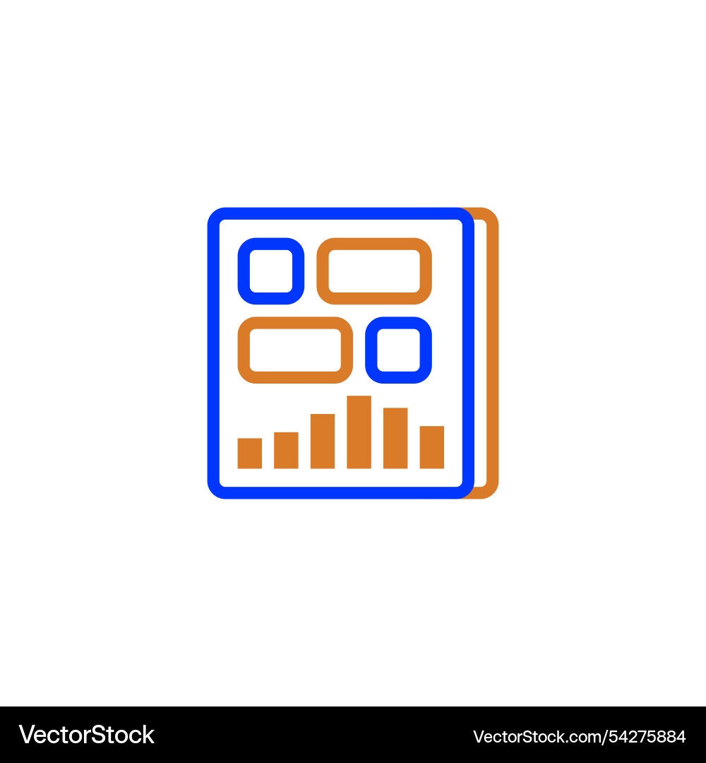 Analytics dashboard line icon linear style sign Analytics dashboard line icon linear style sign vector image