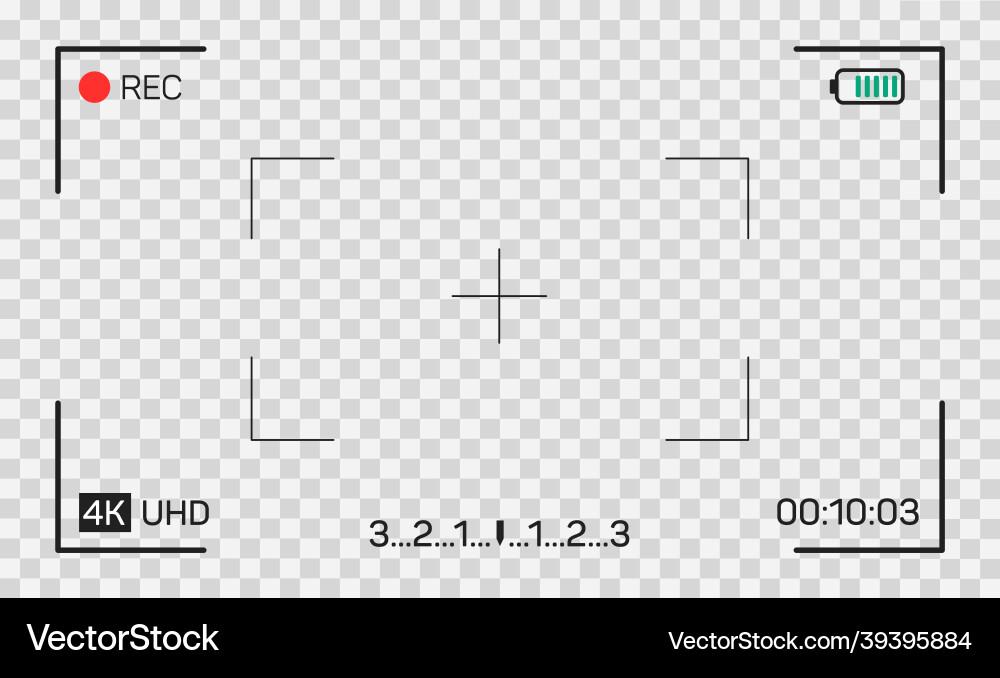 Camera frame video screen with rec viewfinder Camera frame video screen with rec viewfinder vector image