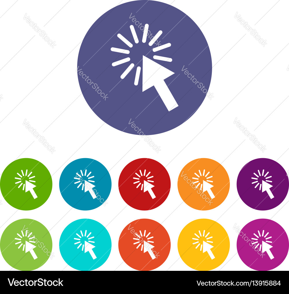 Click set icons Click set icons vector image