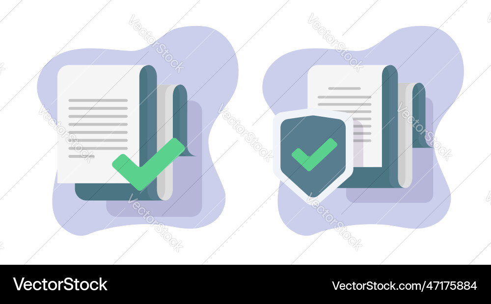 Contract Verification & Approval Icon vector image