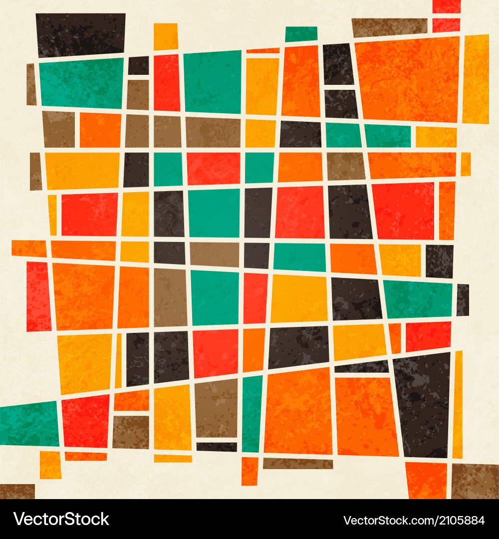 Geometric Retro Pattern Background vector image
