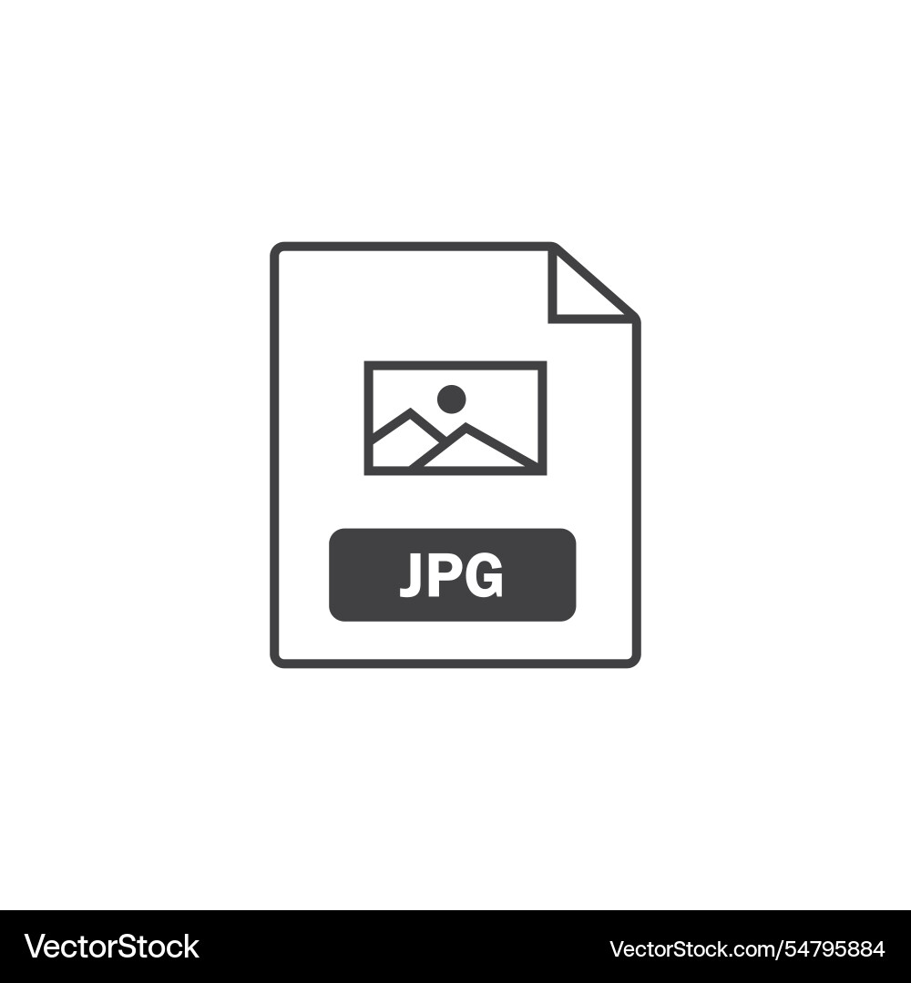 Jpg file format icon element design template vector image
