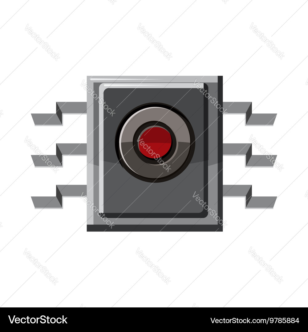 Microchip icon in cartoon style vector image