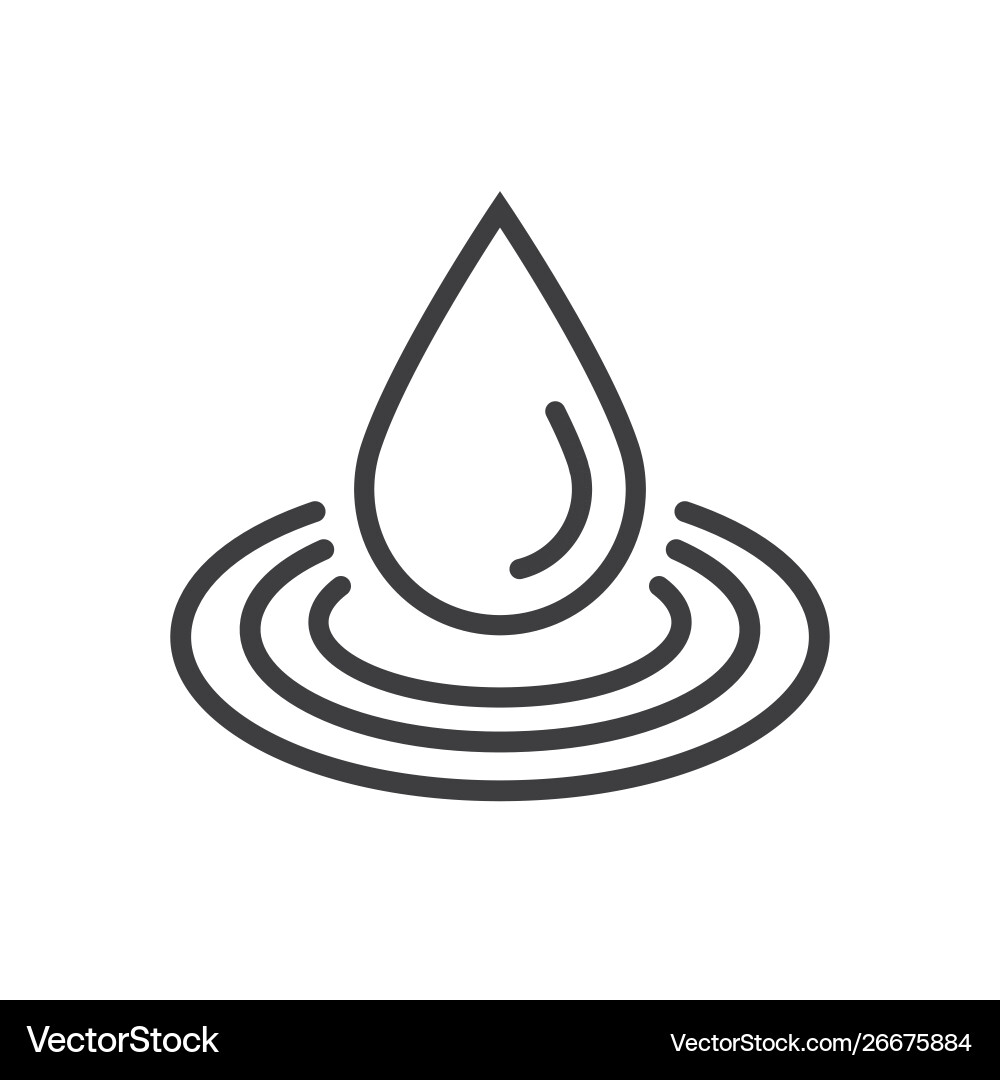 Wasser Ripple Icon Vektorbild