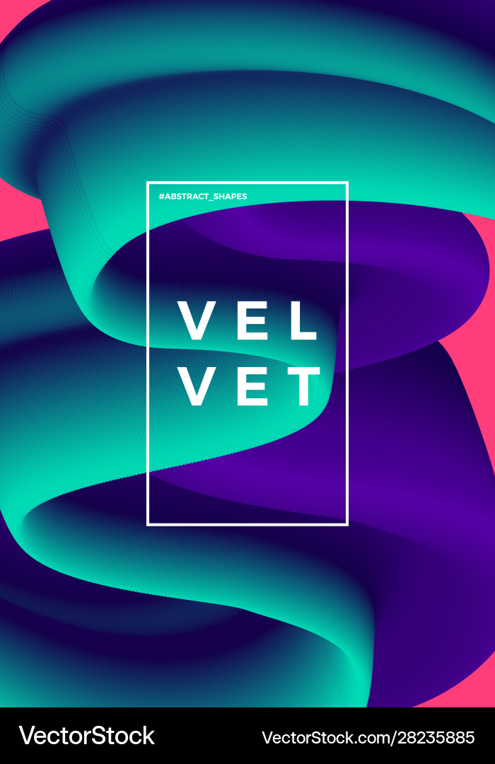 Abstract design template with 3d flow shapes vector image