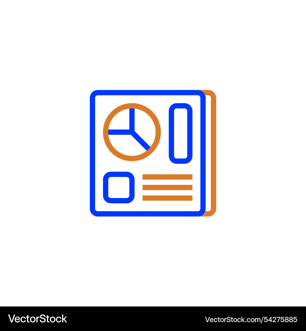 Analytics dashboard line icon linear style sign Analytics dashboard line icon linear style sign vector image