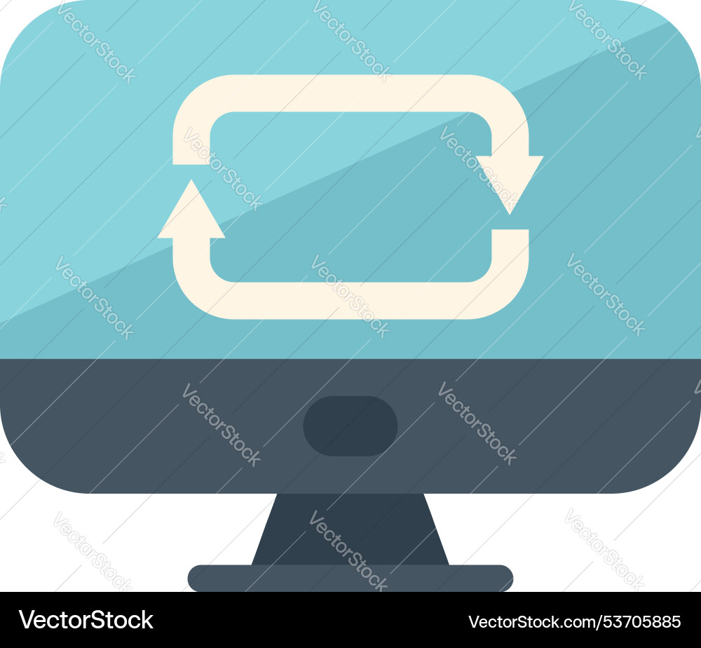 Desktop-Computer-Anzeige Aktualisierung Desktop-Computer-Anzeige Aktualisierung vektorbild