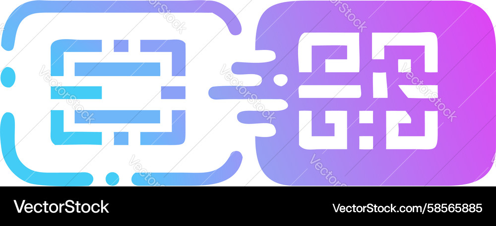 Dynamic Gradient QR Style Pattern Vector Image