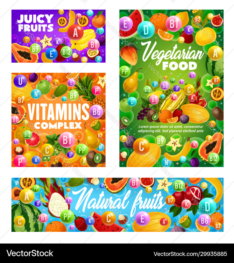 Juicy Früchte und Vitamine natürliche organische Juicy Früchte und Vitamine natürliche organische vektorbild