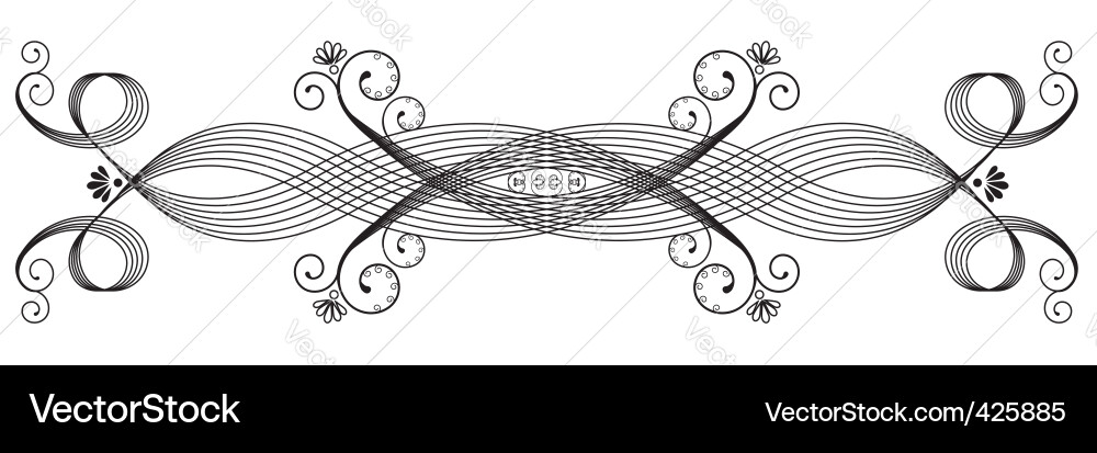Ornate Scroll Border vector image