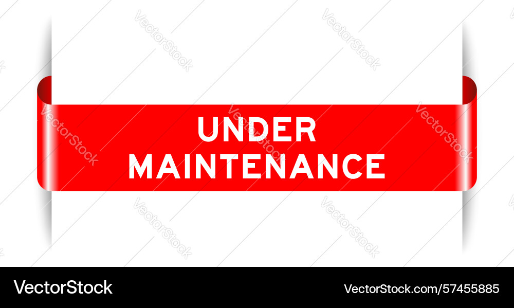 Red color inserted label banner with word under Red color inserted label banner with word under Vector Image