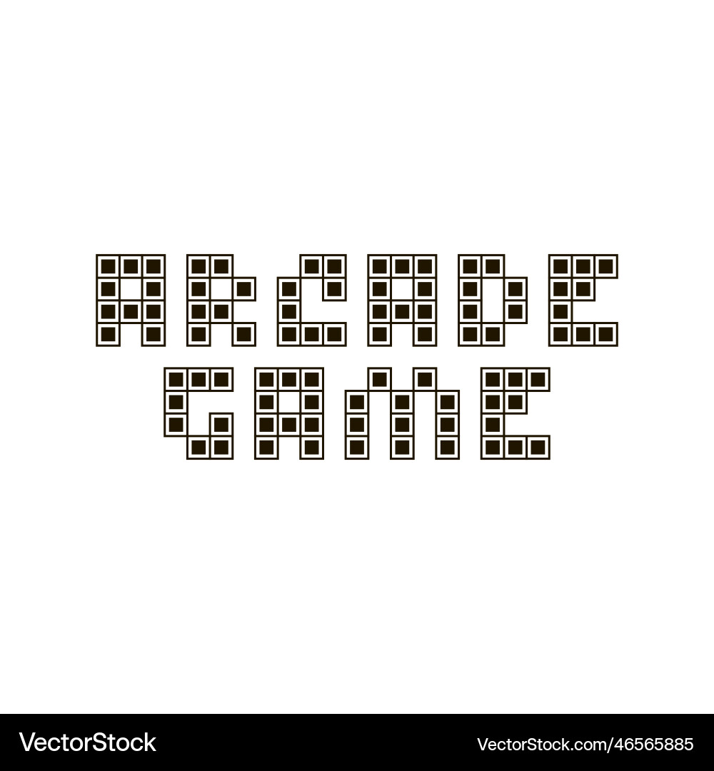 Text arcade game in retro style Vector Image