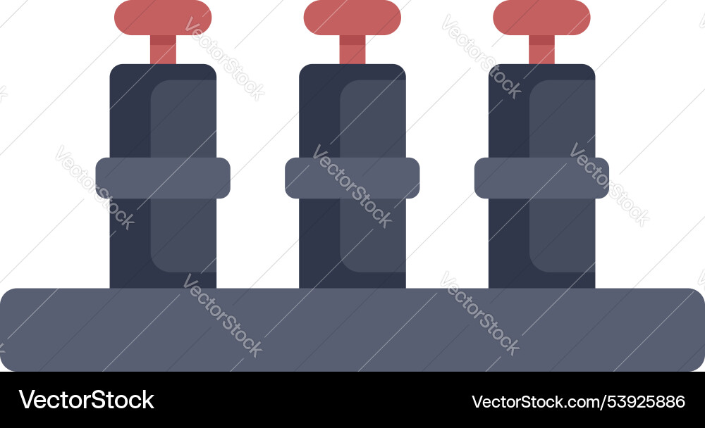 Control panel with buttons for industrial Control panel with buttons for industrial vector image