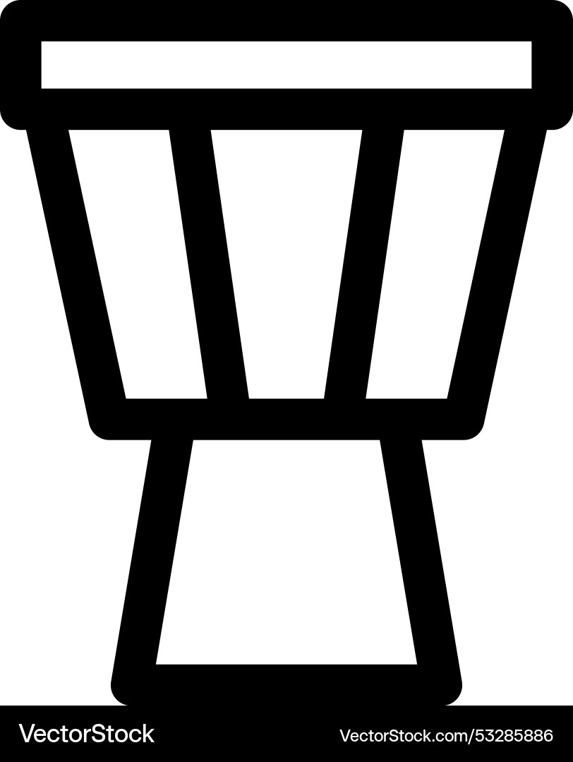 Drum icon thin linear style design isolated Drum icon thin linear style design isolated Vector Image