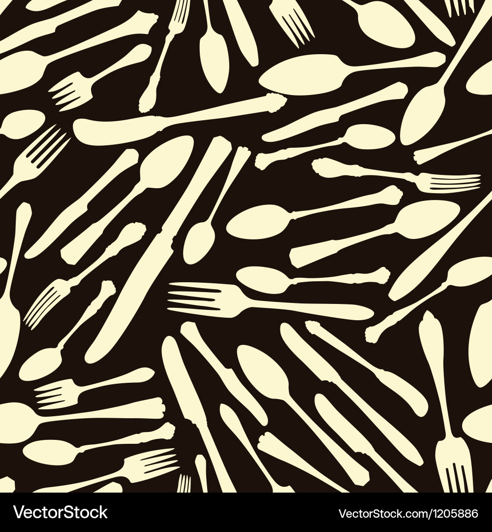 Elegant Flatware Pattern vector image