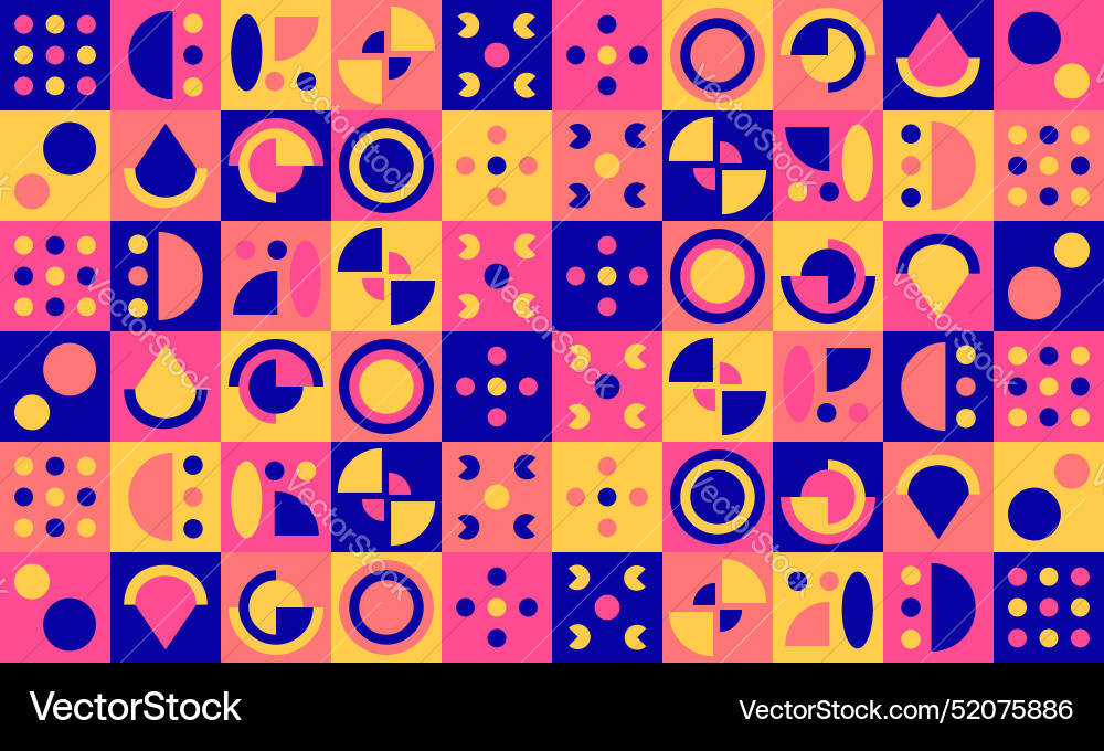 Flat color mosaic pattern Vector Image