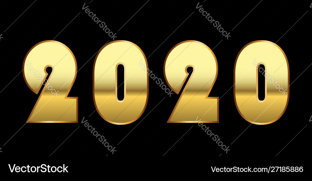 Frohes neues Jahr Hintergrund gold 3d number 2020 Frohes neues Jahr Hintergrund gold 3d number 2020 vektorbild