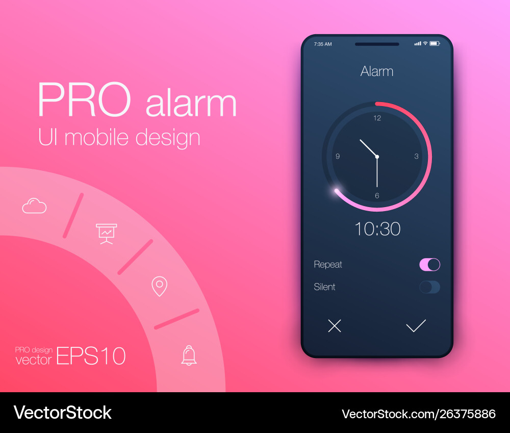 Mobile application interface ui design stock Mobile application interface ui design stock vector image