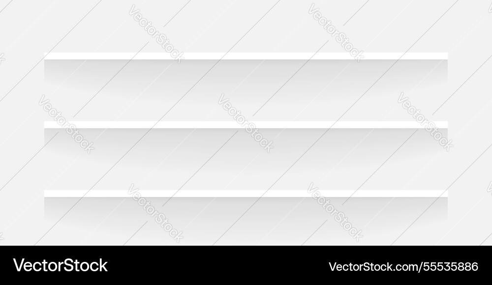 Plank shelf for planogram product mock-up display Plank shelf for planogram product mock-up display Vector Image