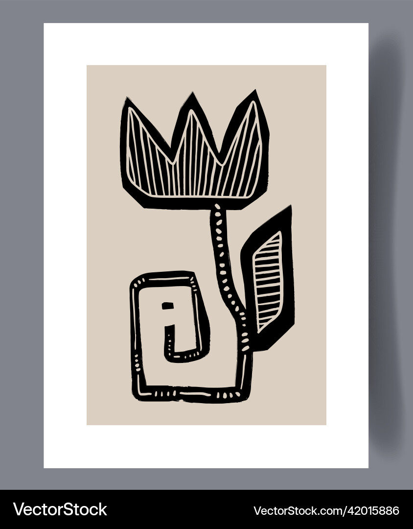 Scandinavian Abstract Print Set vector image