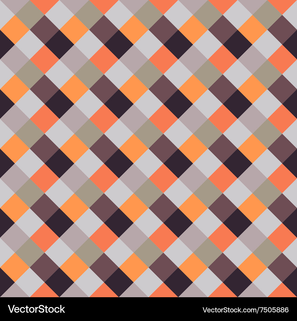 Seamless geometric checked pattern diagonal Vector Image