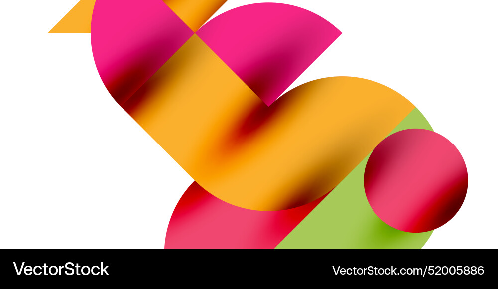 Shadow effect shiny circles and round triangles Vector Image