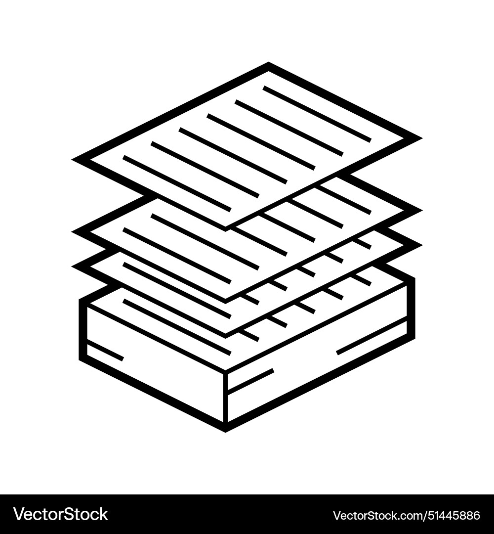 Stack of paper icon in isometry image for website Stack of paper icon in isometry image for website vector image