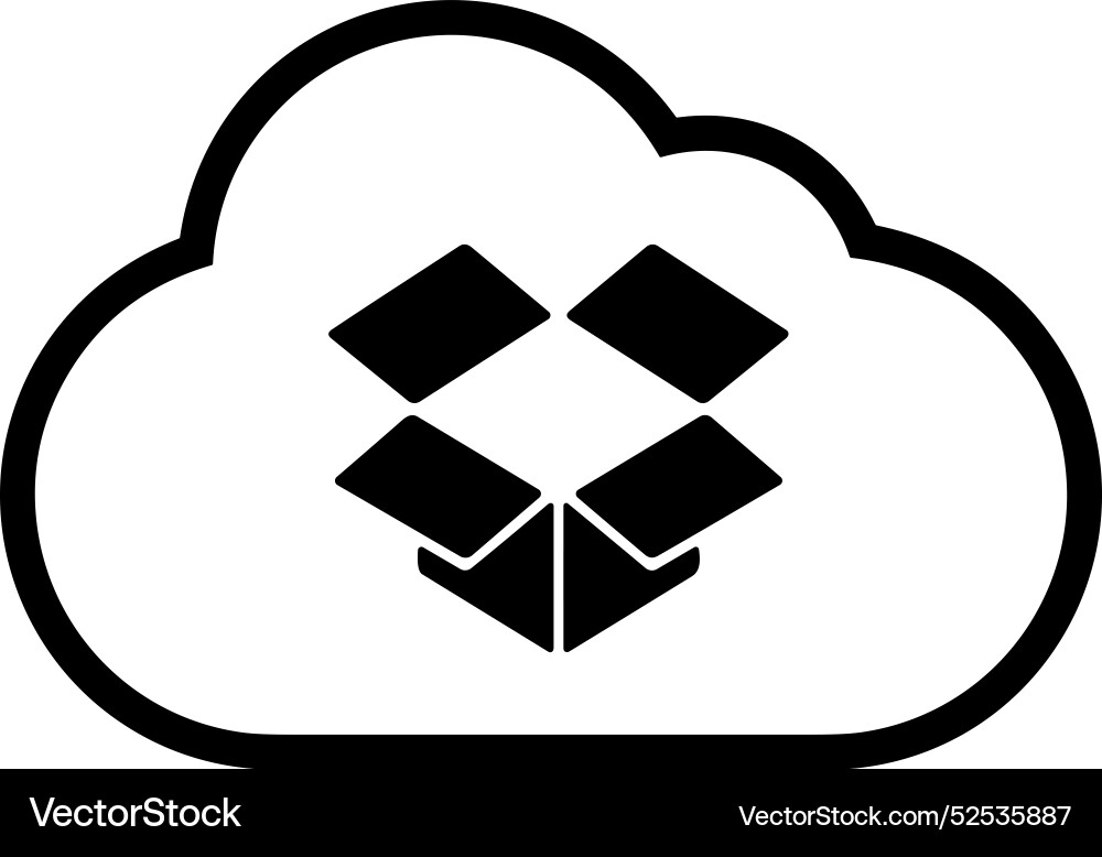Cloud storage icon symbol image of the hosting Vector Image