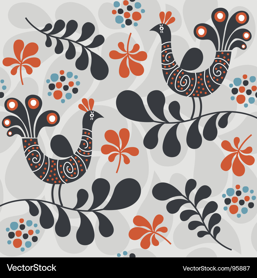Elegant Peacock Pattern vector image