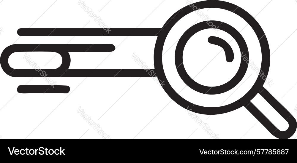 Fast outline search bar speedy query design vector image