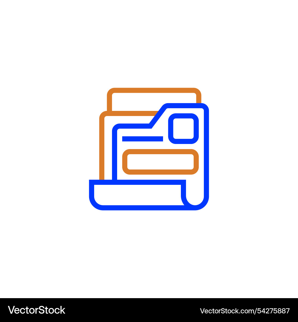 Folder line icon linear style sign for mobile Folder line icon linear style sign for mobile vector image