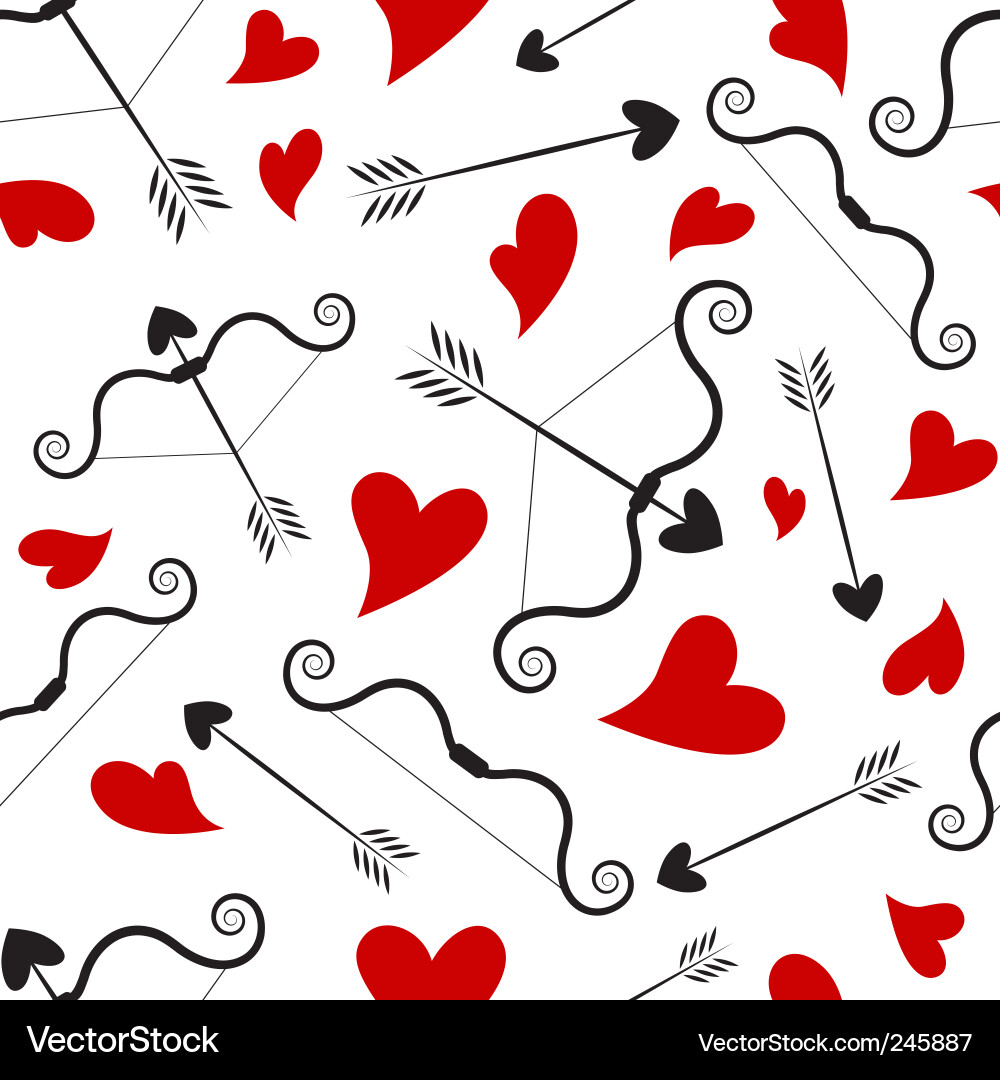 Heart Pattern Seamless vector image