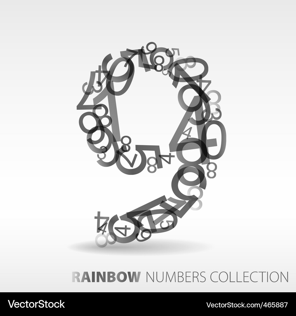 Number nine design element Vector Image