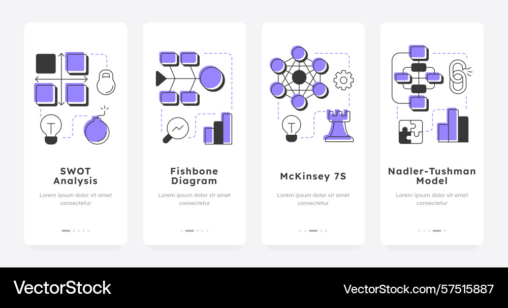 Tools of gap analysis mobile app onboarding Tools of gap analysis mobile app onboarding vector image