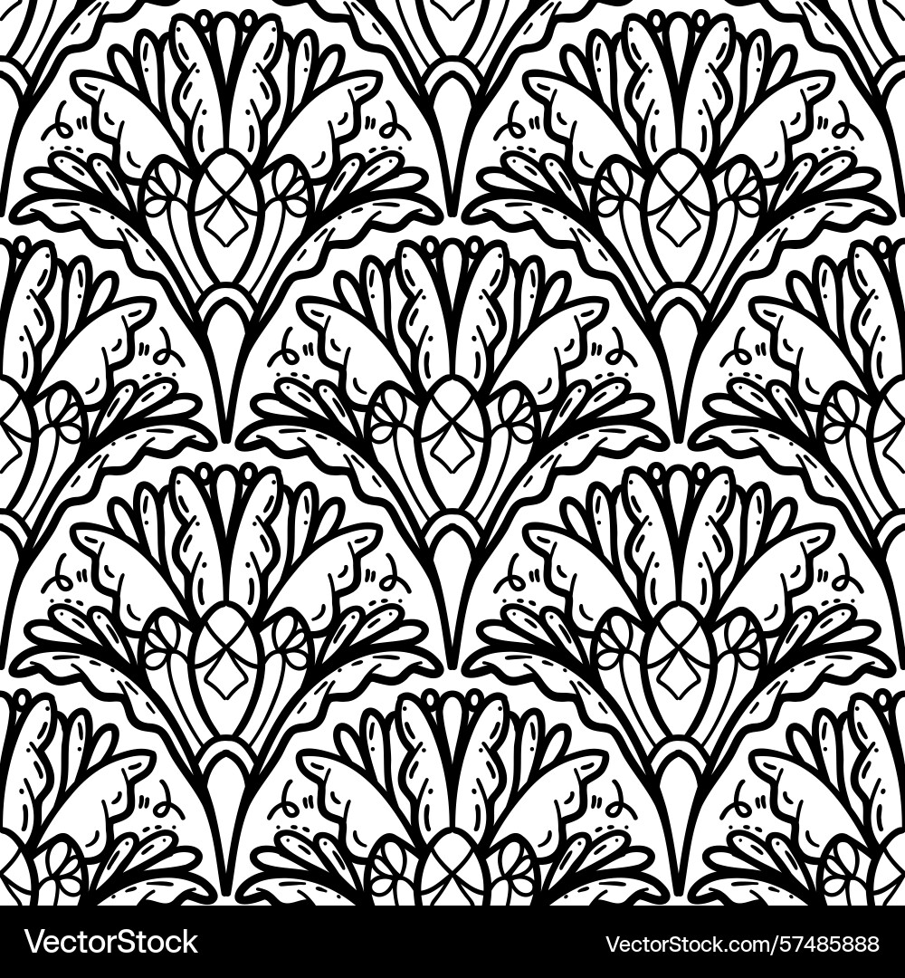 250696 line scribble repeat pattern background Vector Image