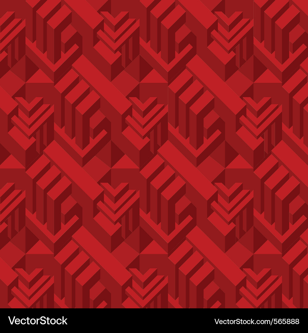 3d red cube Vector Image