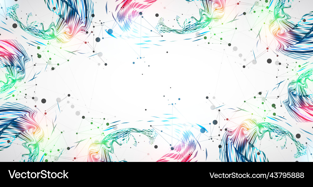 Abstract particle vortex with plexus effect Abstract particle vortex with plexus effect vector image
