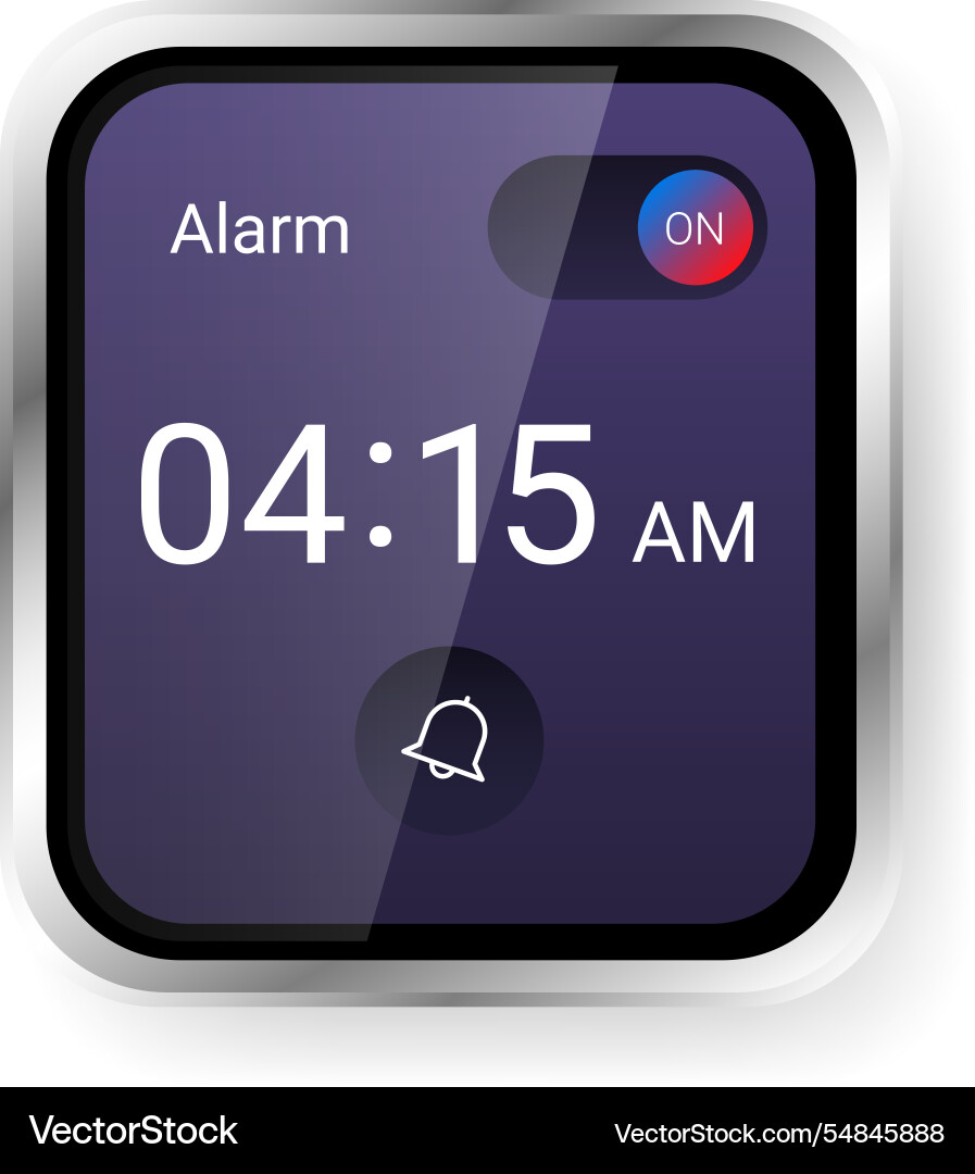Alarm setting user interface design vector image